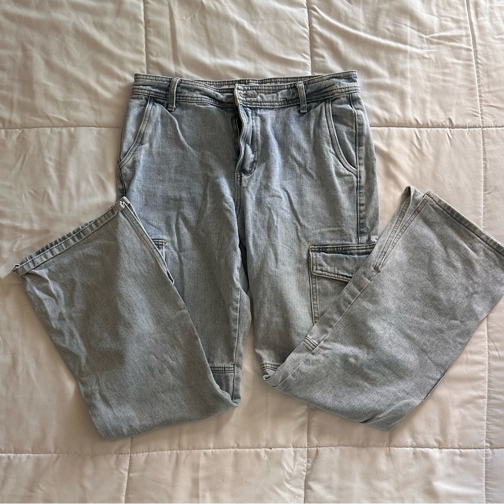 SHEIN light blue Straight Leg Jeans